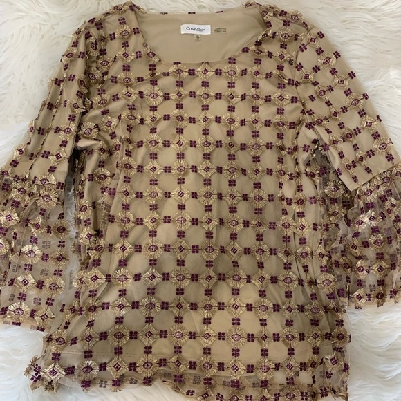 Women’s Calvin Klein Wide Bell Like Sleeves‎ Size XS (95) - Picture 8 of 14